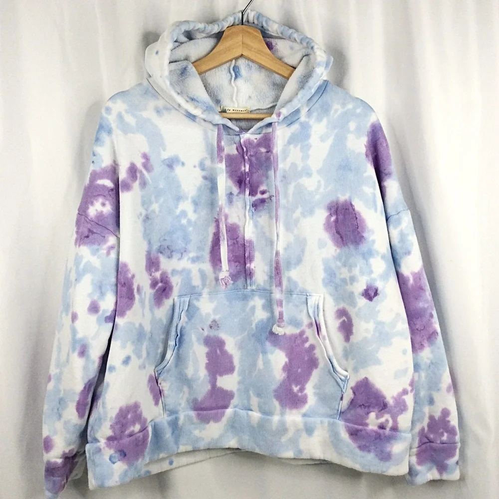FP Movement by Free People Work It Out Tie Dye Hoodie Sweatshirt Size Large
